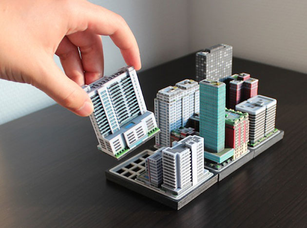 自分でカスタム可能な3Dミニチュア都市ジオラマキット「Ittyblox」 | DesignWorks デザインワークス